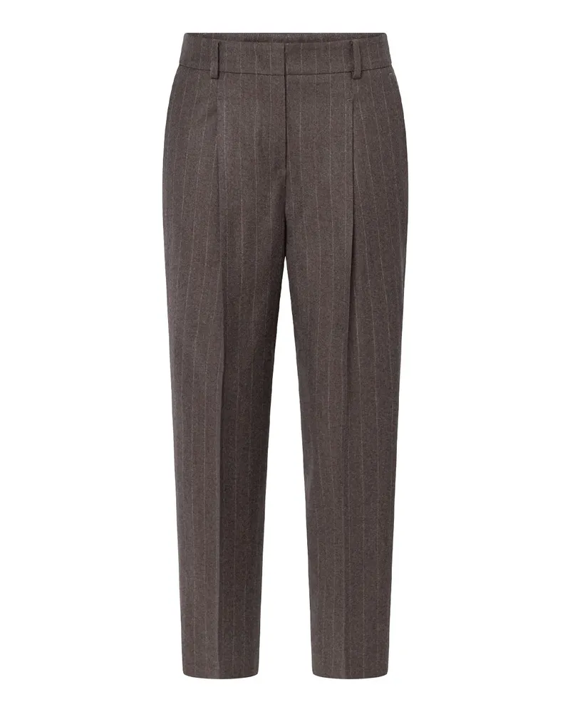 windsor. Bundfaltenhose aus Wolle Braun