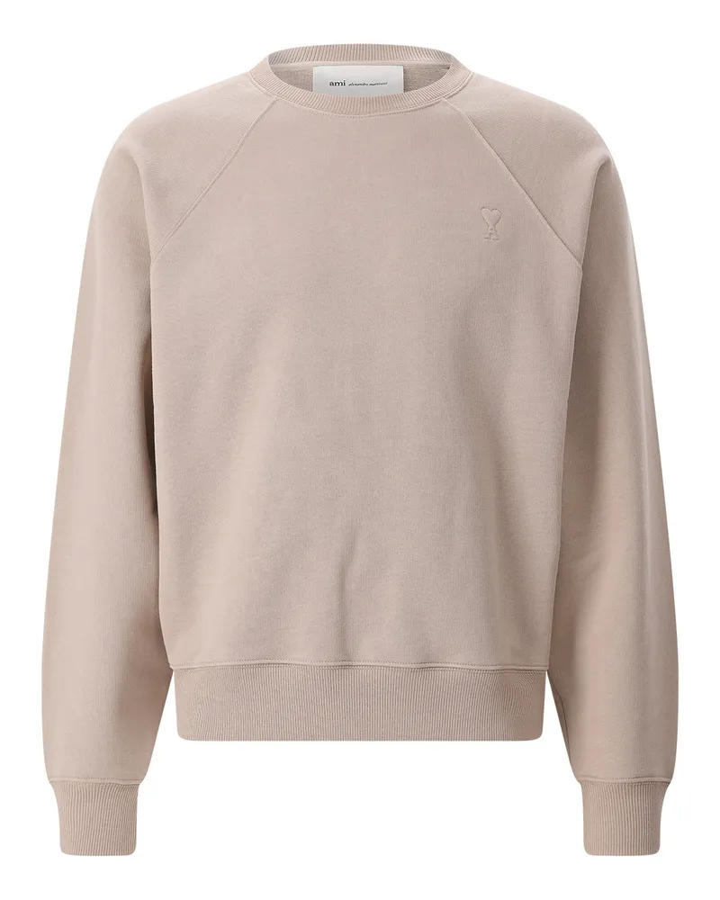 AMI Paris Sweatshirt aus Baumwolle Beige