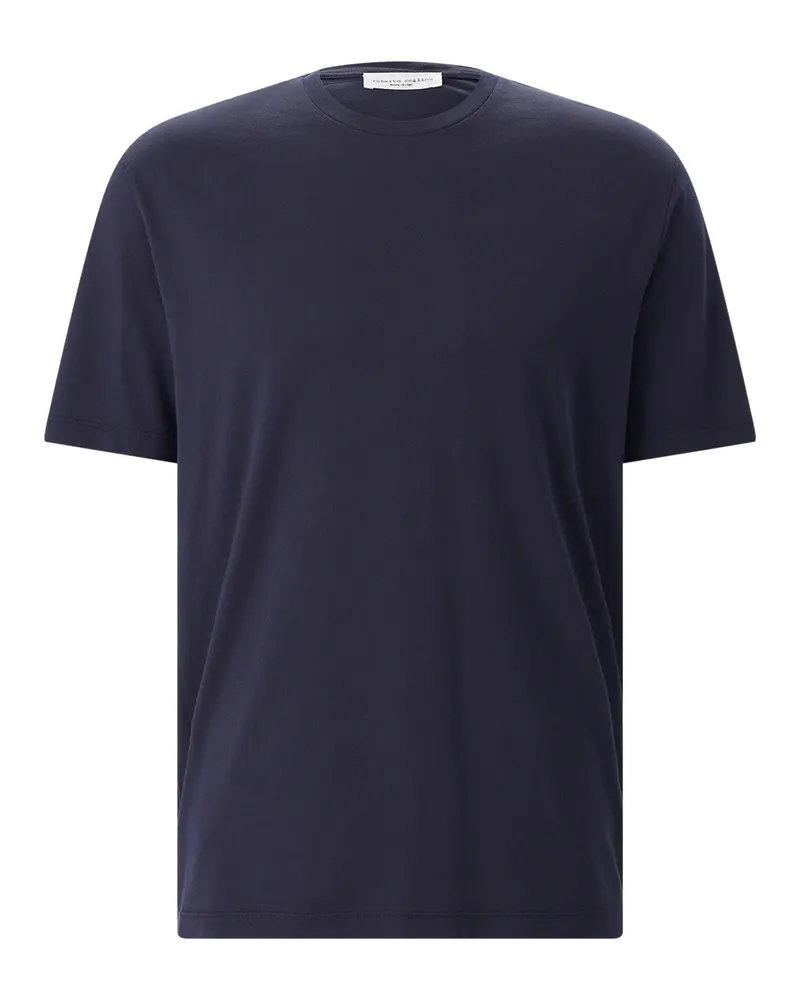 Roberto Collina T-Shirt aus Baumwolle Navy