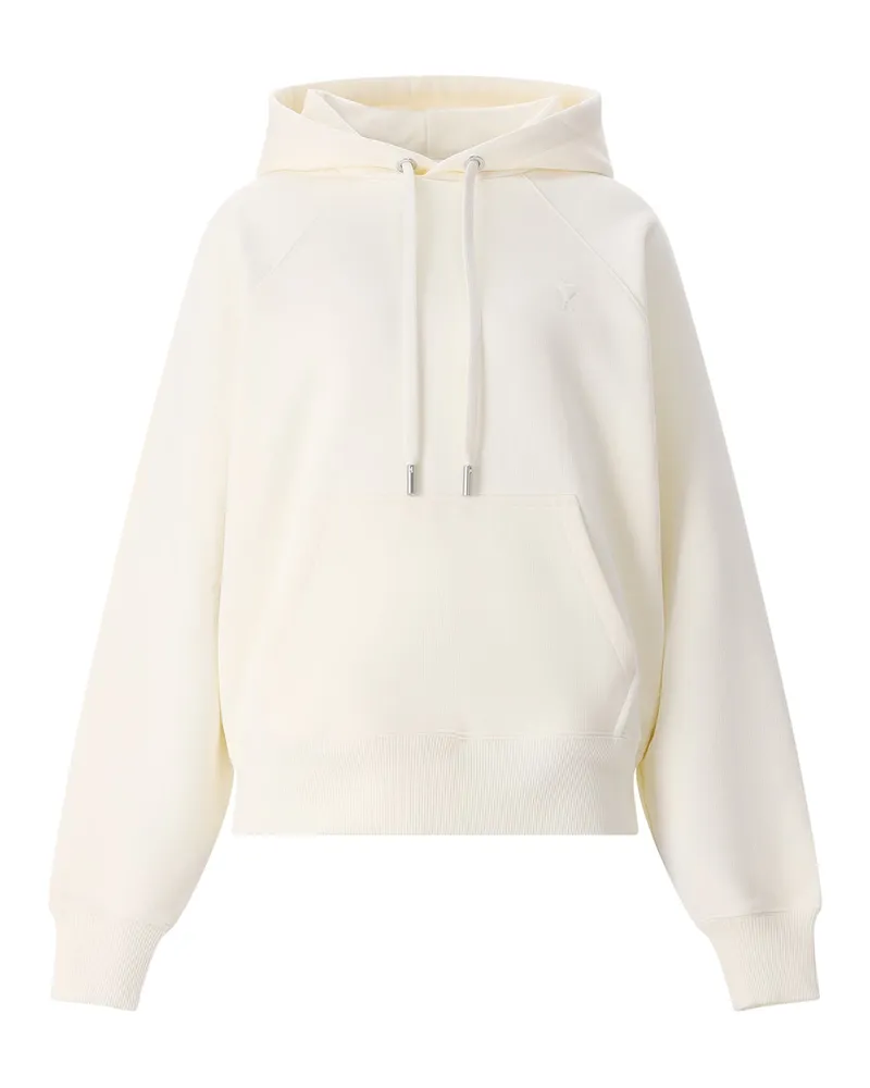 AMI Paris Hoodie mit Logo Creme