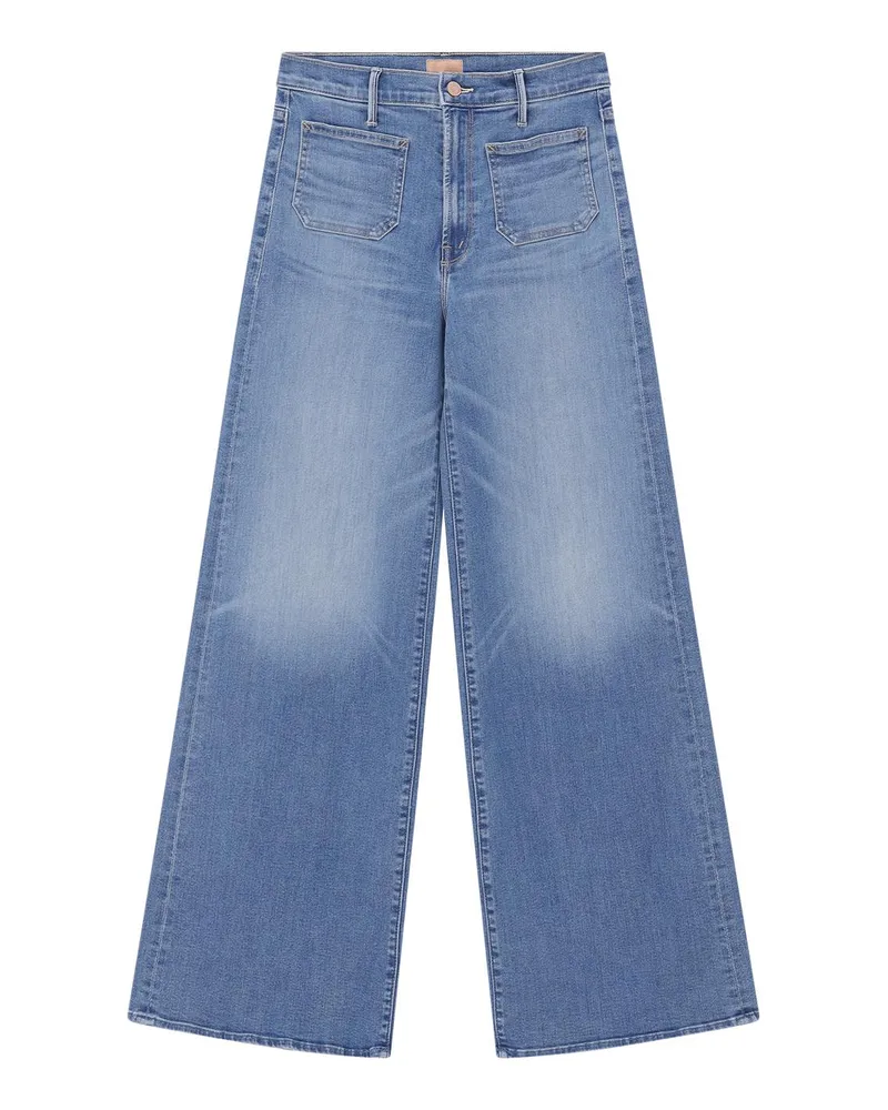 Mother Wide-Leg Jeans Blau