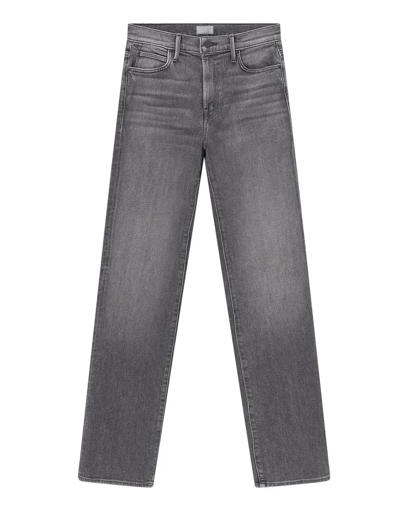 Mother Straight-Leg Jeans The Kick It Grau