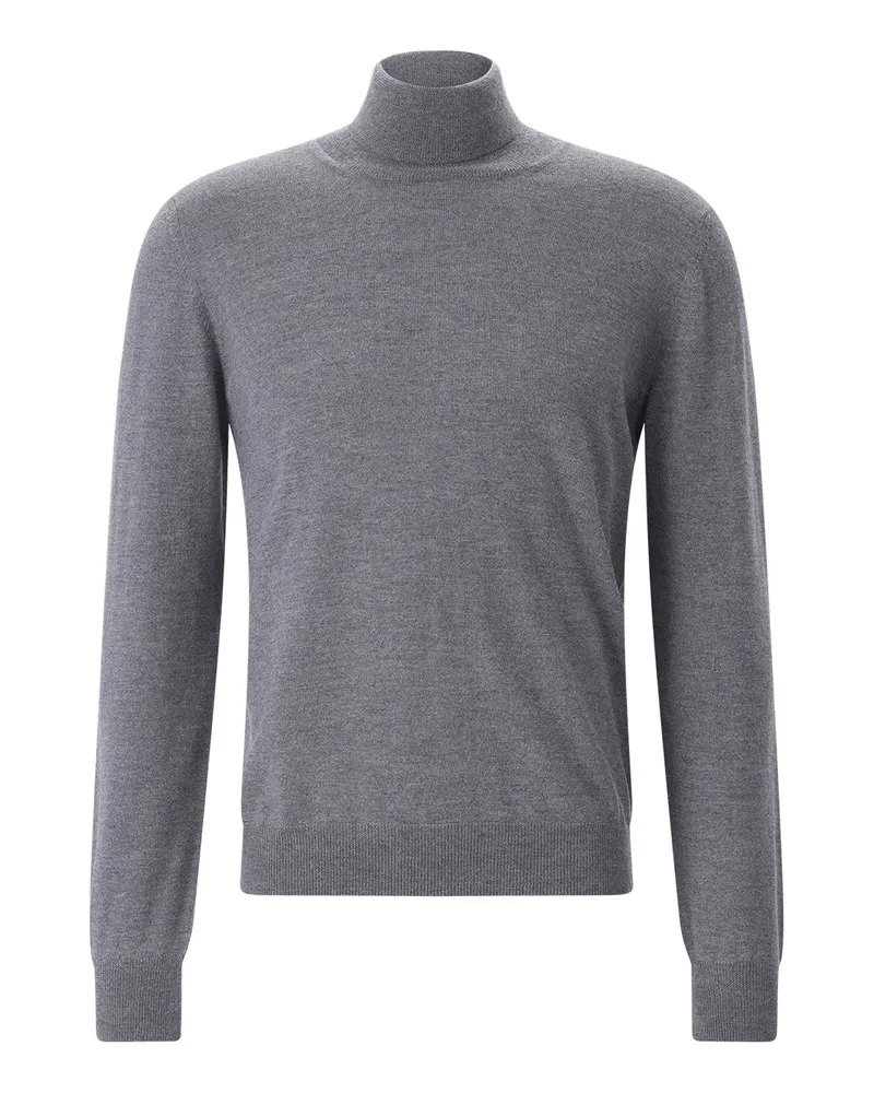 Gran Sasso Rollkragen-Pullover aus Schurwolle Grau