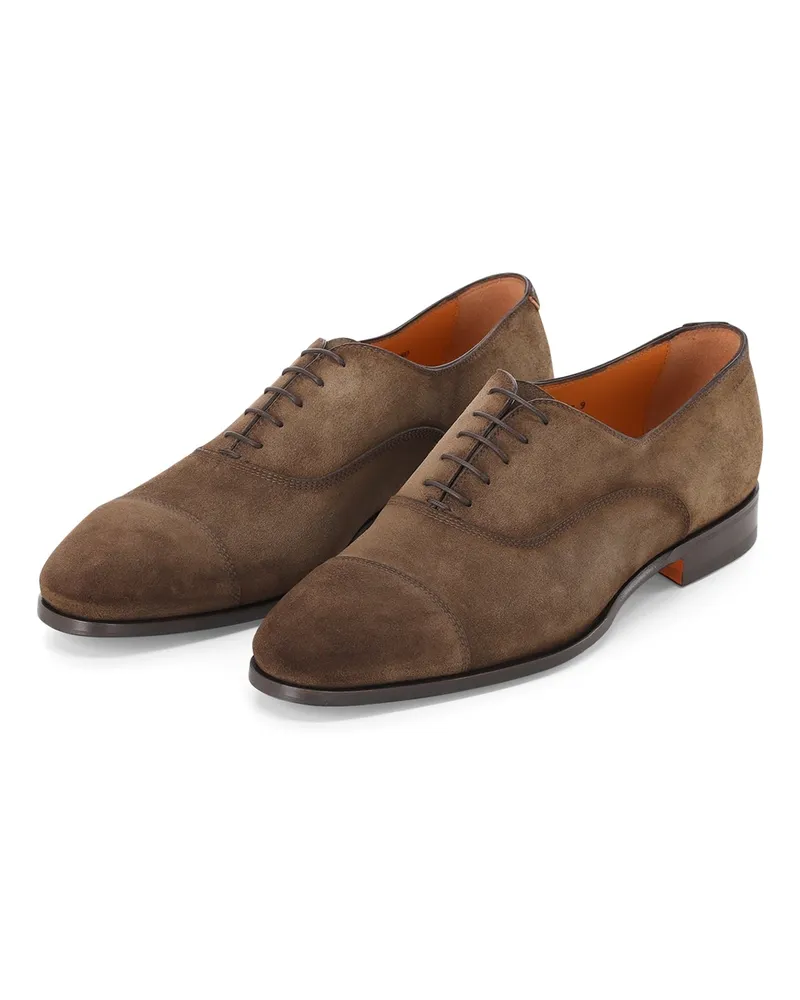 Santoni Schnürschuh Archie aus Leder Braun