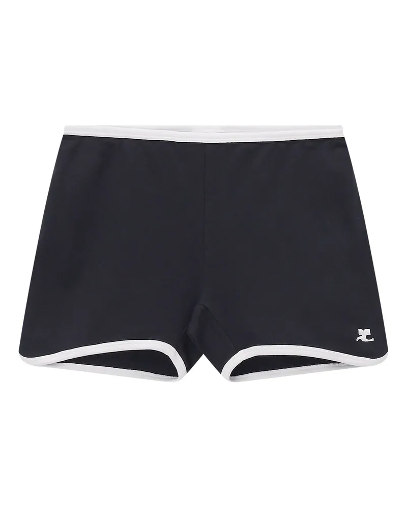 Courrèges Shorts mit Logo Schwarz
