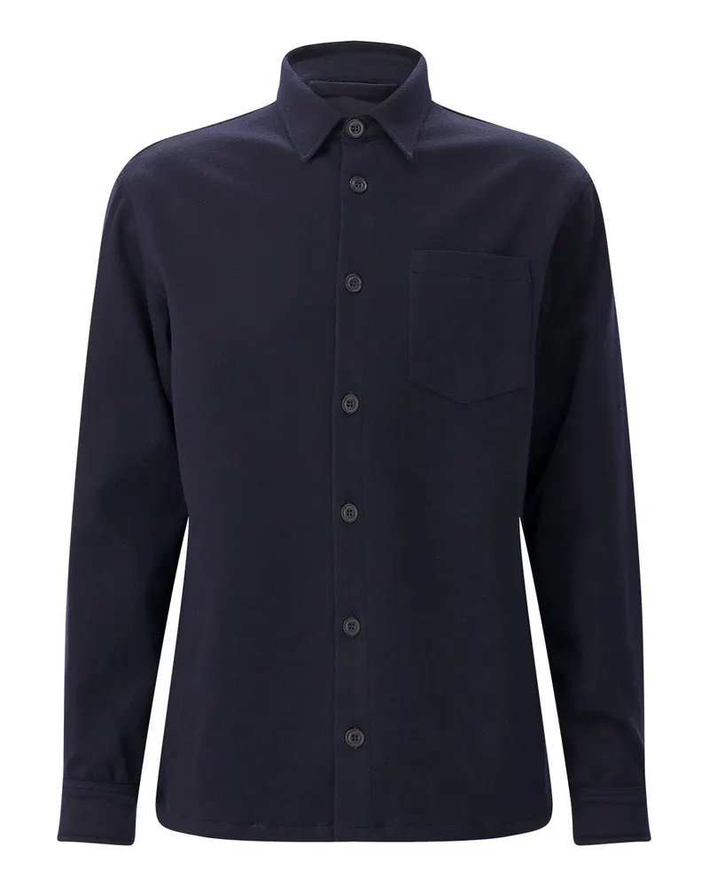 Paul & Shark Overshirt aus Kaschmir Navy