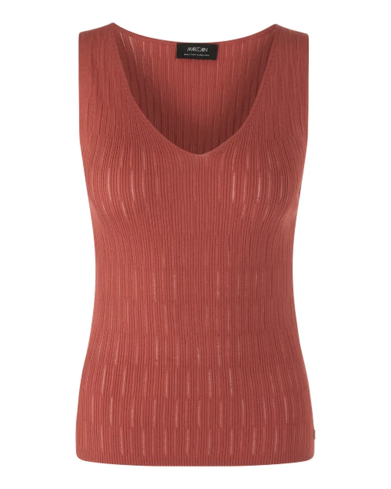 Marc Cain Stricktop mit V-Ausschnitt Rot