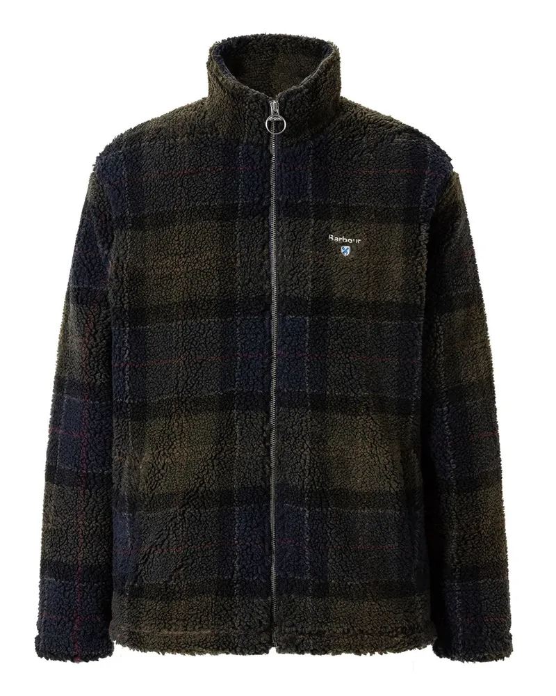 Barbour Fleecejacke Sherpa Graugrün