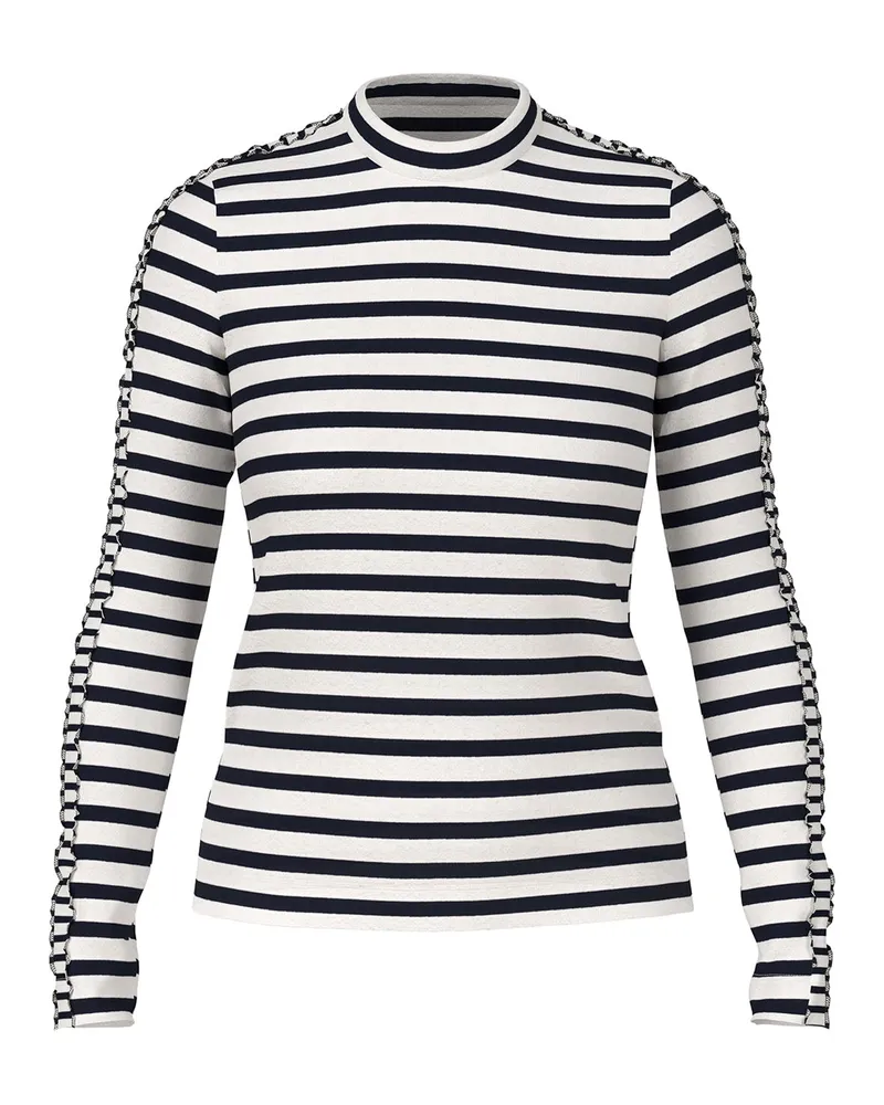 Marc Cain Maritimes Streifenshirt Weiß
