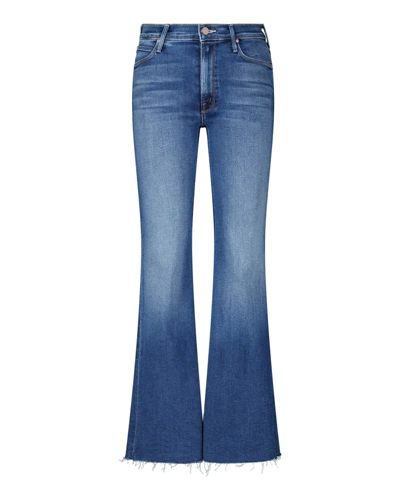 Mother Petite Flared Jeans Lil Doozy Blau