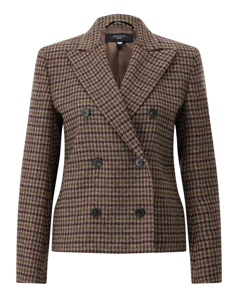 Max Mara Blazer Gerusia im Hahnentrittmuster Braun
