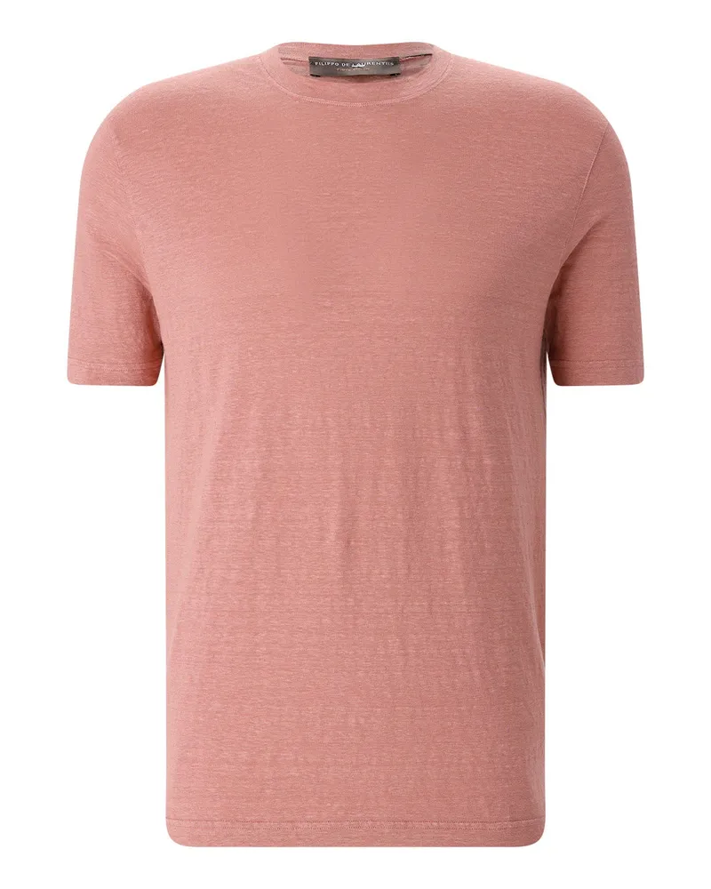 Filippo de Laurentiis T-Shirt aus Leinenmix Rot