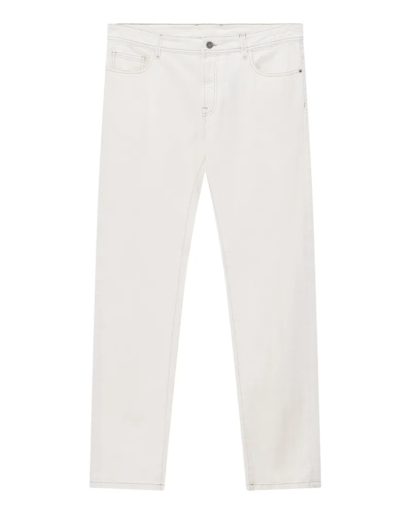 Canali Regular-Fit Jeans aus Baumwollmix Creme