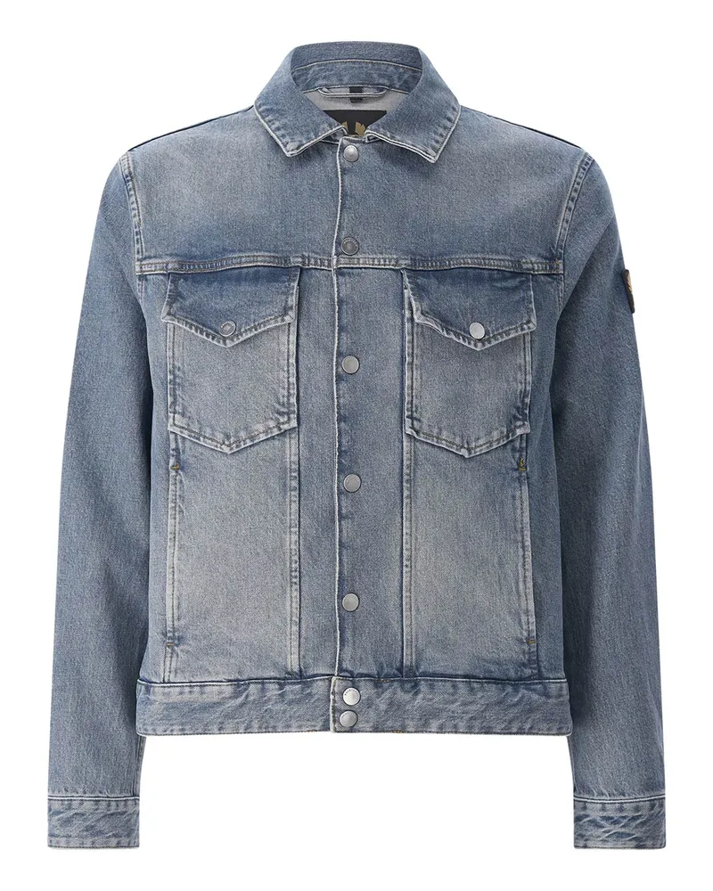 Belstaff Jeansjacke Piston mit Logo Blau