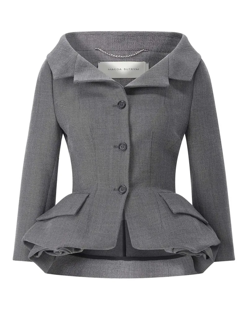 Magda Butrym Blazer aus Schurwolle Grau