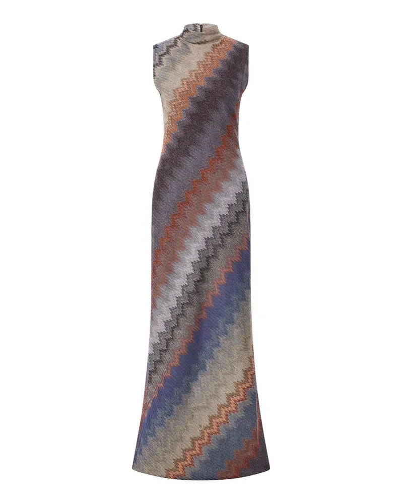 Missoni Maxikleid im Zick-Zack-Design Multicolor