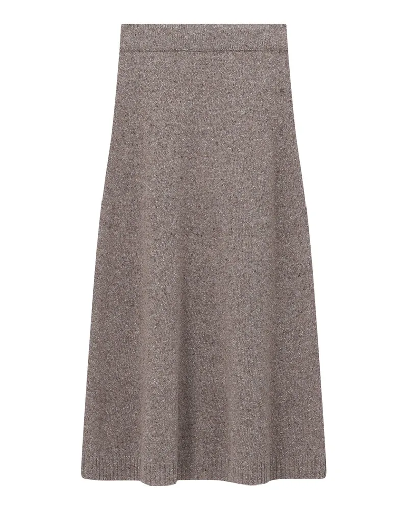 Max Mara Midirock Aloa aus Woll-Seiden-Mix Hellbraun