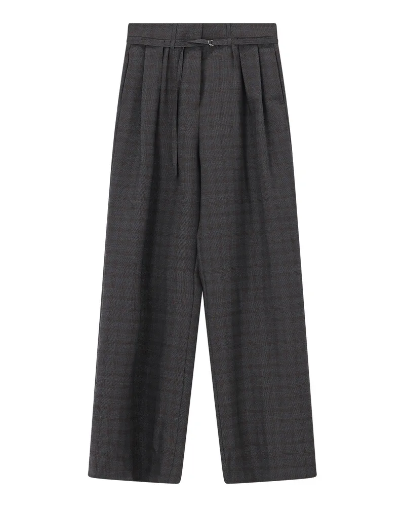 Dries van Noten Hose Peach aus Wolle Dunkelbraun
