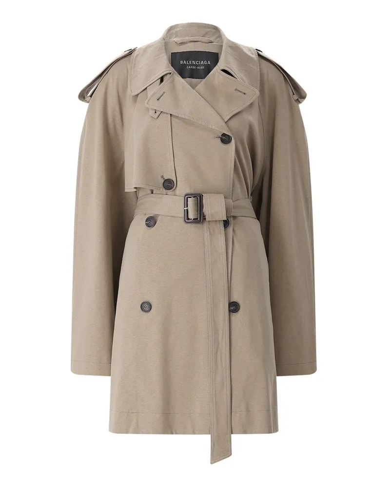 Balenciaga Kurzer Trenchcoat Braun