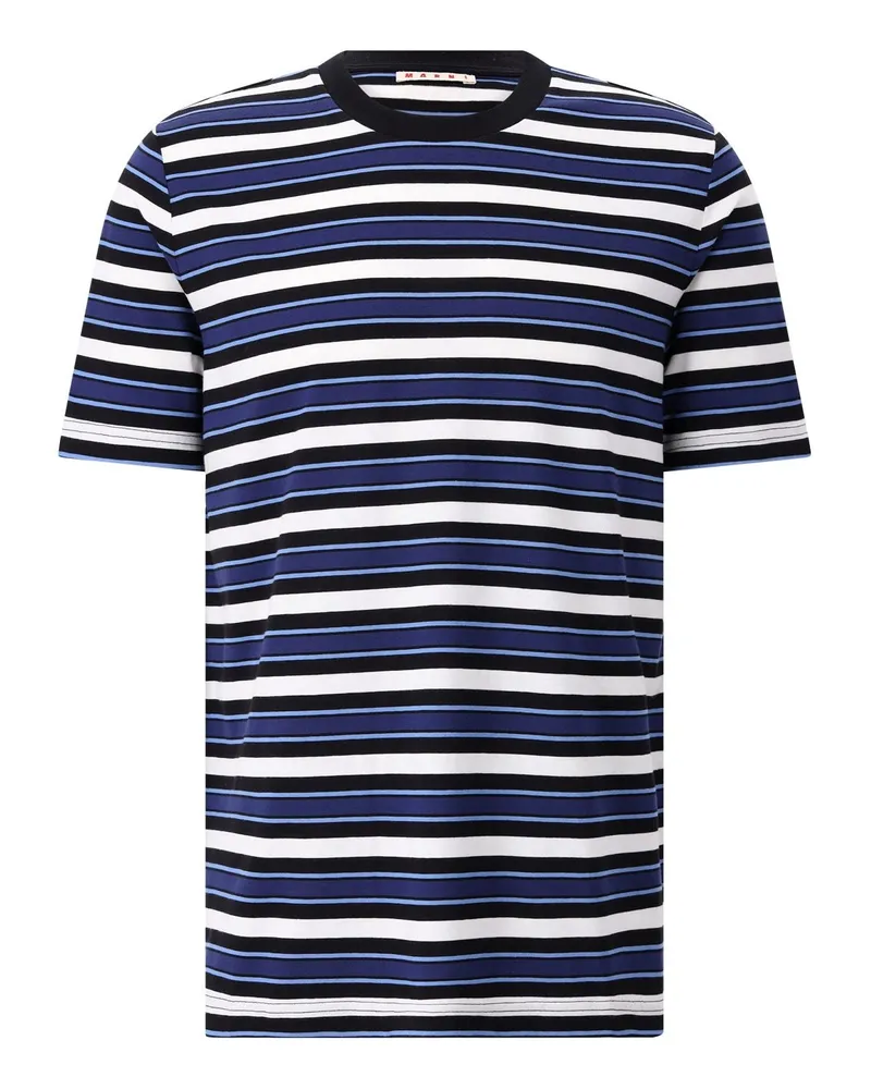 Marni Gestreiftes T-Shirt Blau