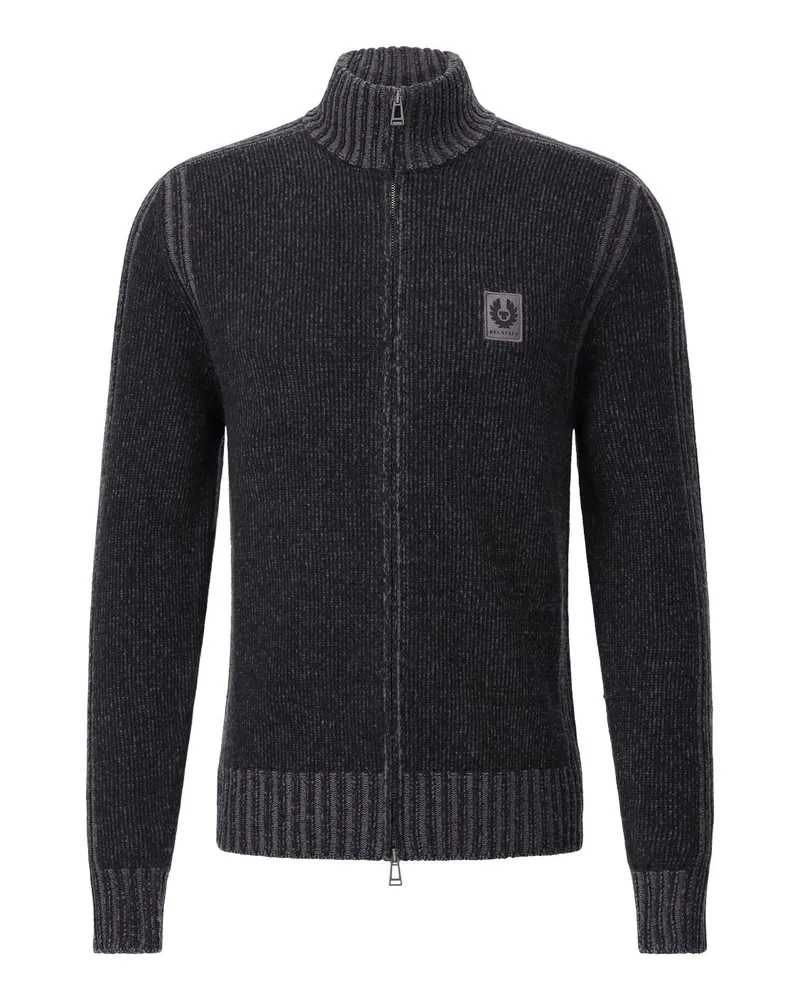 Belstaff Strickjacke aus Wolle Schwarz