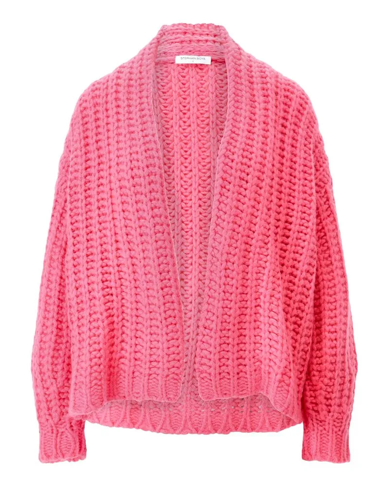Stephan Boya Strickcardigan aus Kaschmir Pink