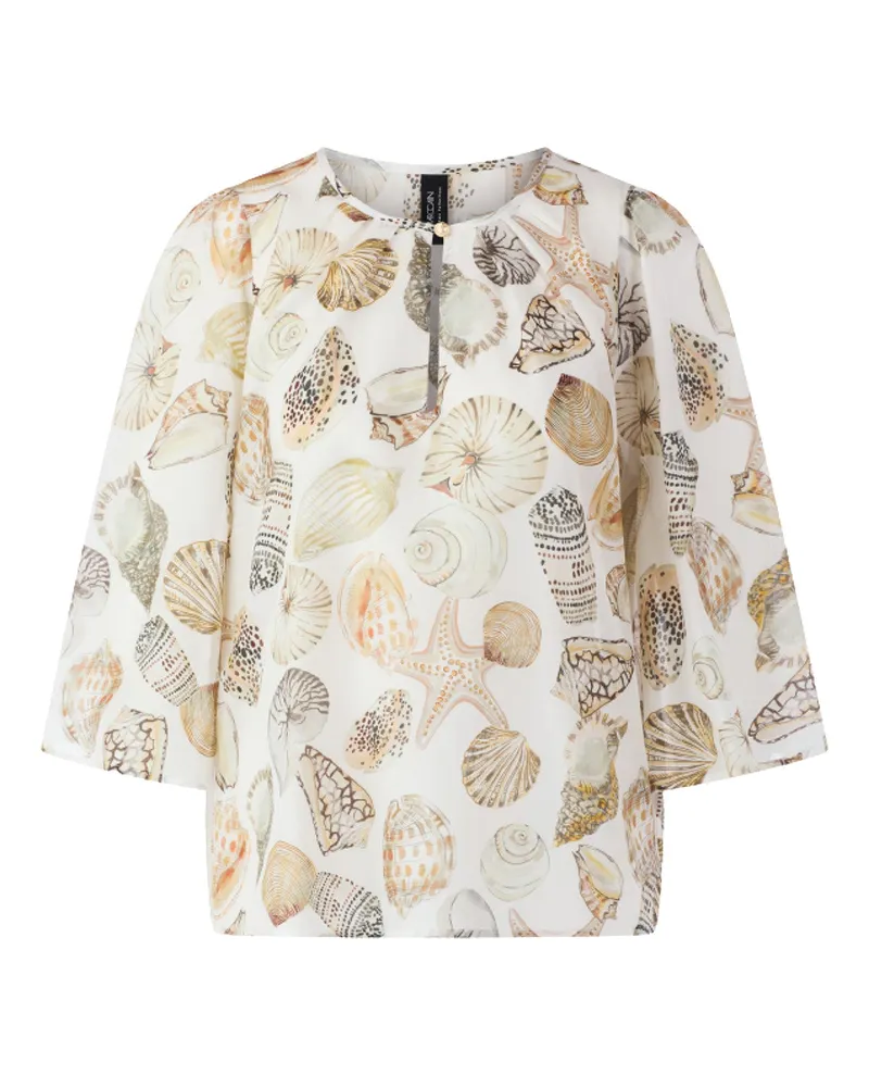 Marc Cain Bluse mit Muschel-Print Multicolor
