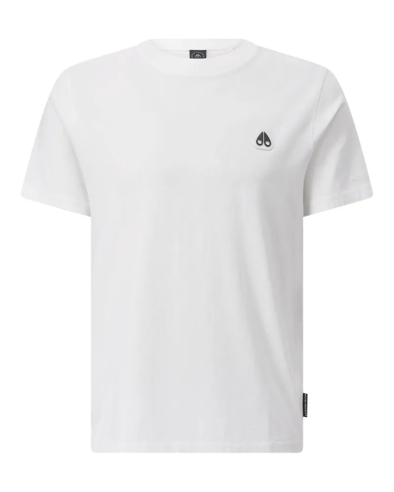 Moose Knuckles T-Shirt mit Logo-Patch Weiß