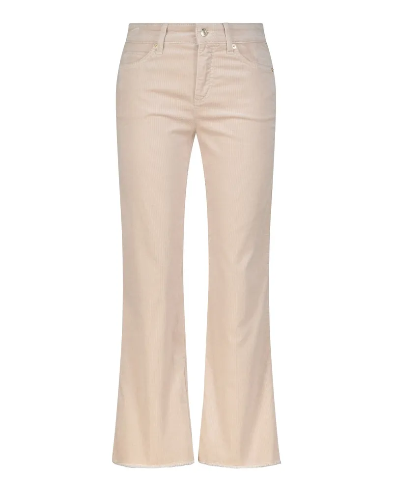 Cambio Flared-Jeans Francesca aus Cord Beige