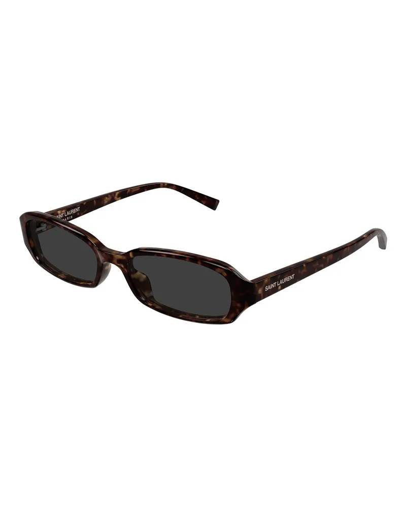 Saint Laurent Ovale Sonnenbrille SL 872 Dunkelbraun