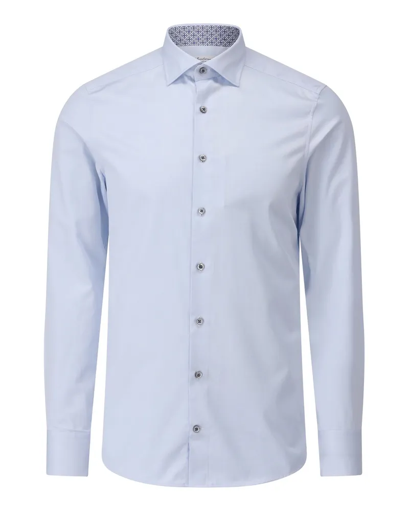 Stenströms Slim-Fit Hemd aus Cotton-Twofold Hellblau