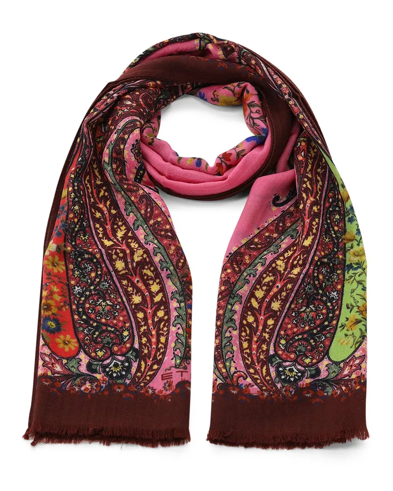 Etro Schal aus Kaschmir Pink