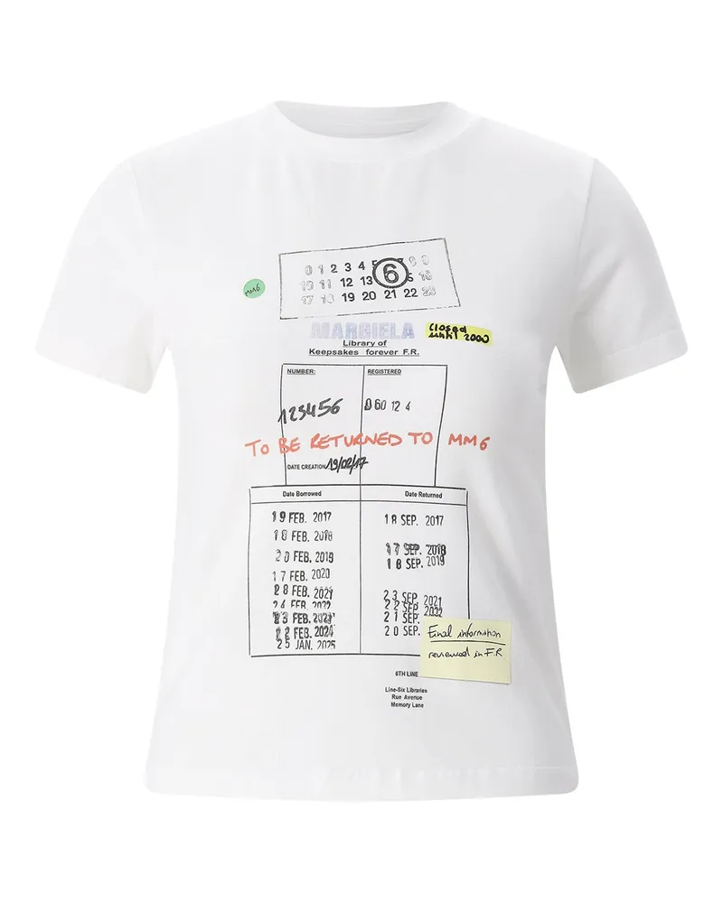 Maison Margiela T-Shirt mit Print Weiß