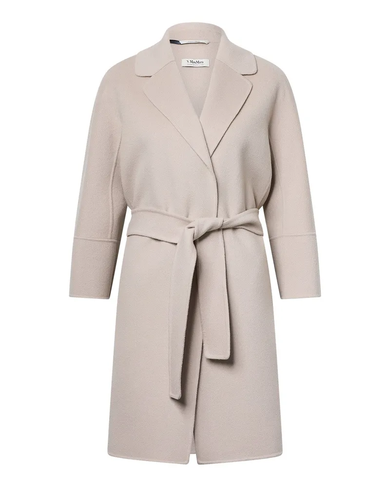 Max Mara Mantel Arona mit Gürtel Braun