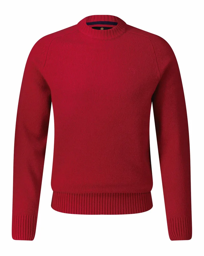 Barbour Pullover Newtown aus Wolle Rot