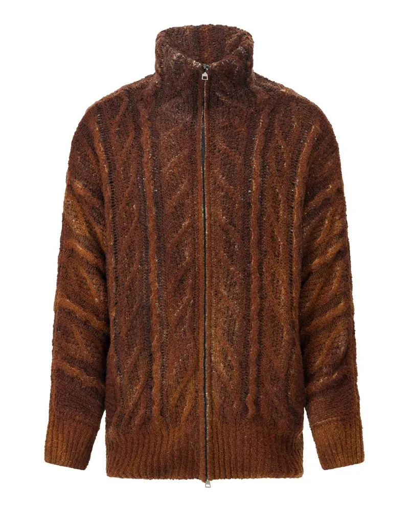 Avant Toi Strickjacke aus Wolle & Seide Braun
