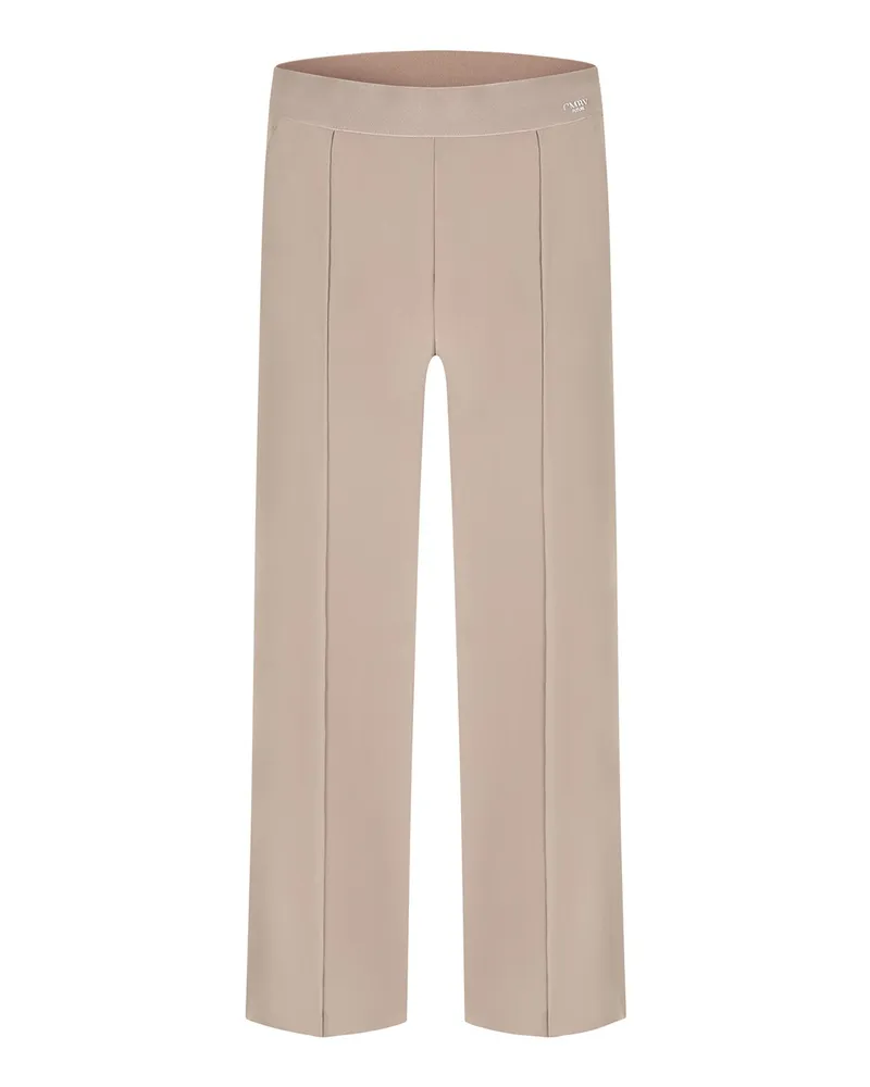 Cambio Schlupfhose Cameron mit Bügelfalten Beige