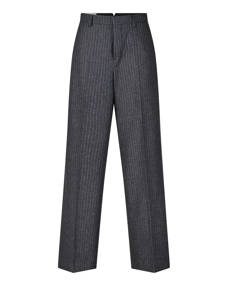 AMI Paris Stoffhose aus Schurwolle Dunkelgrau