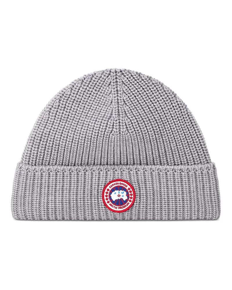 Canada Goose Beanie Rib aus Wolle Grau