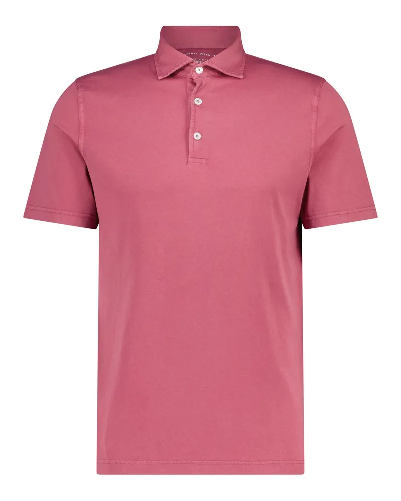 Fedeli Poloshirt aus Baumwolle Rot