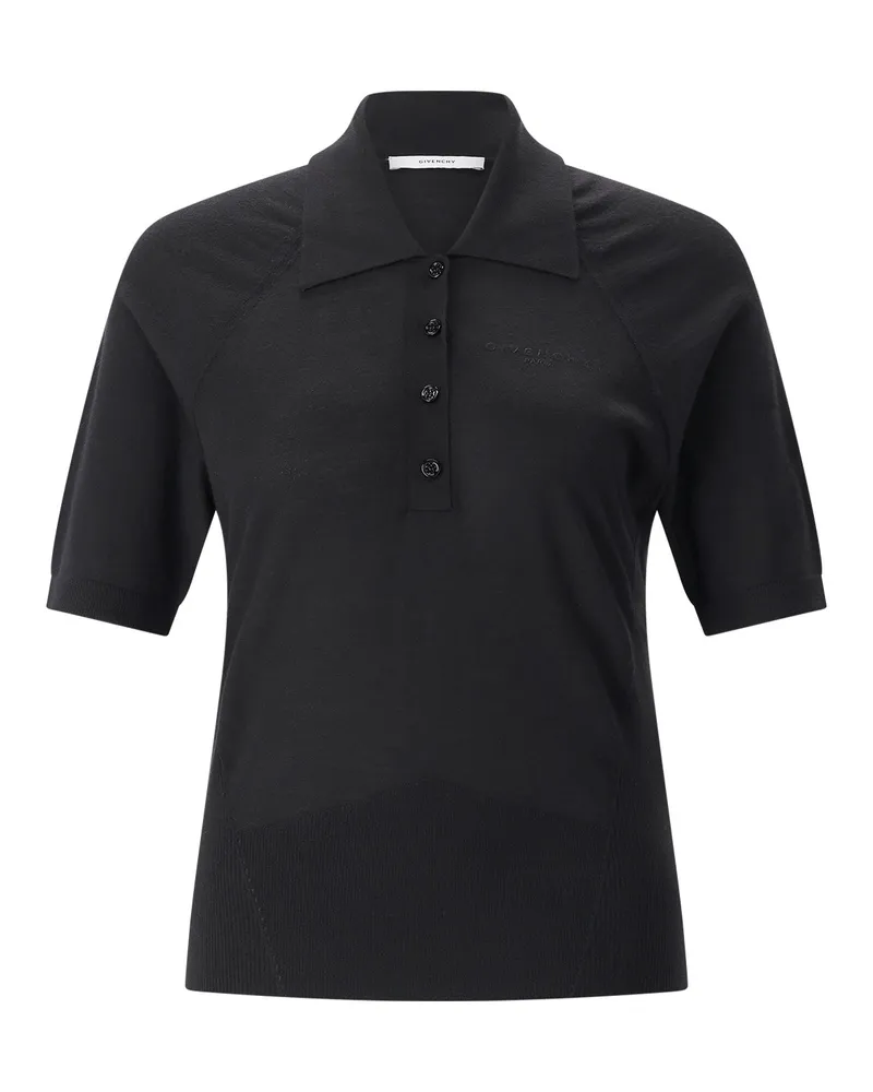 Givenchy Poloshirt aus Wolle Schwarz