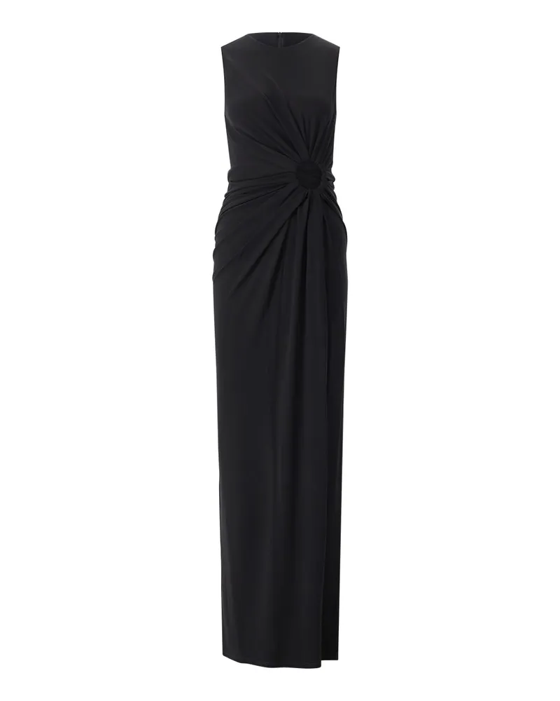 SPORTMAX Maxikleid Salett mit Cut-Out Schwarz