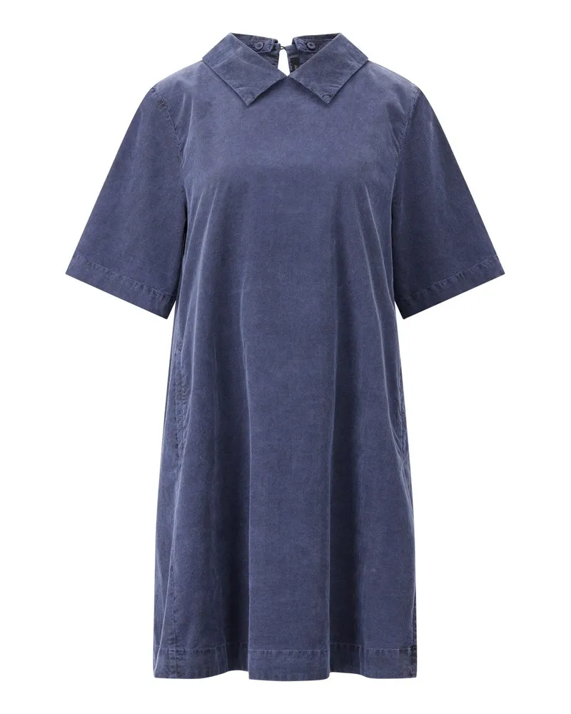 Hannes Roether Kleid aus Cord Blau