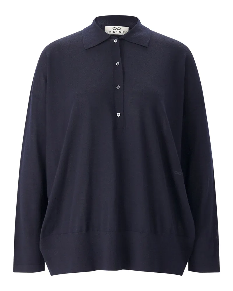 SMINFINITY Pullover aus Merinowolle Dunkelblau