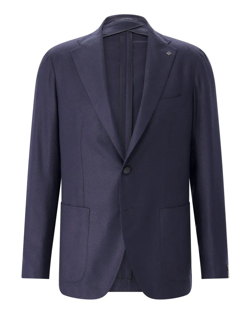 Tagliatore Sakko aus Seide Dunkelblau