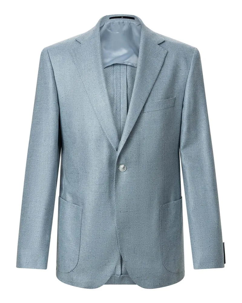 Dressler Sakko aus Seide und Wolle Hellblau