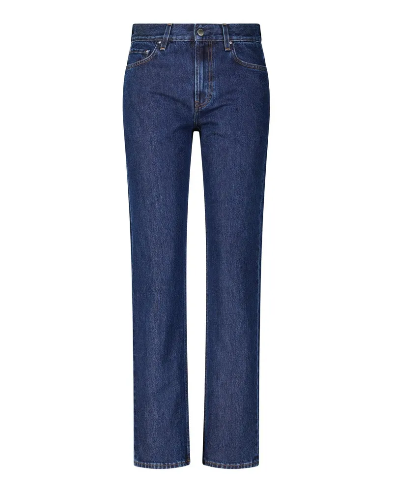 Totême Low Straight Jeans Blau