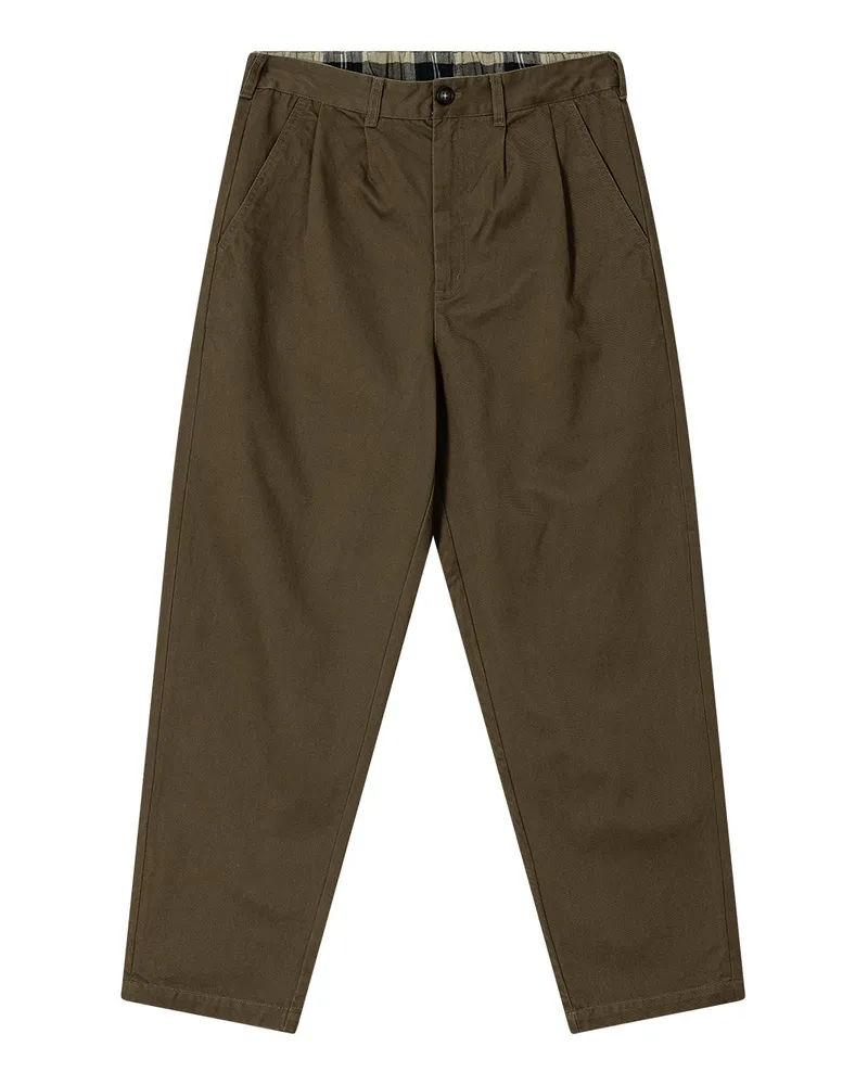 Barbour Baumwollhose Yorklane Twill Dunkelbraun