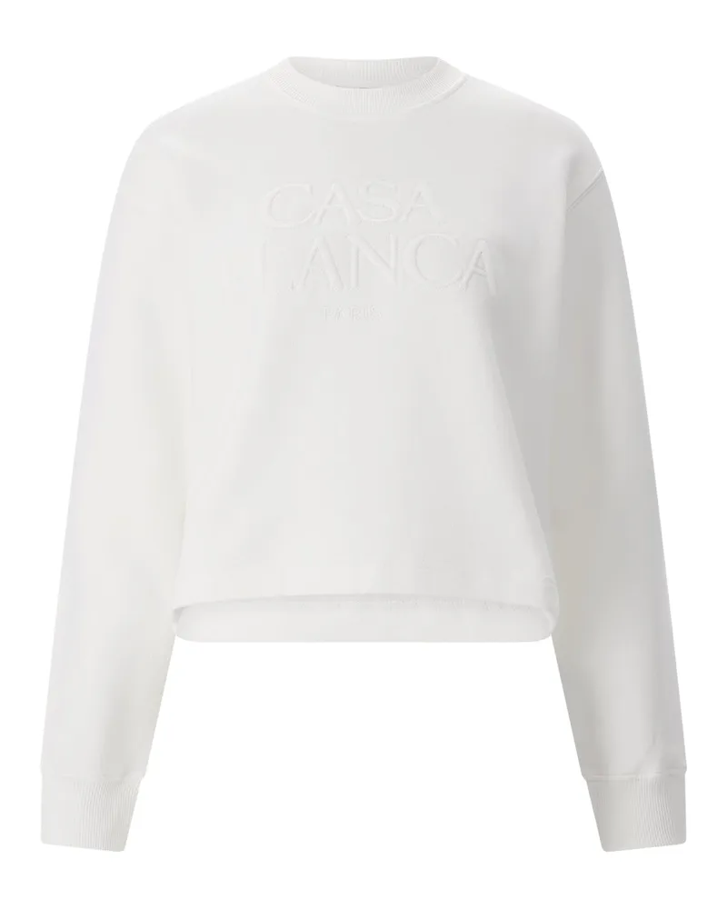 Casablanca Paris Pullover aus Baumwolle & Kaschmir Creme