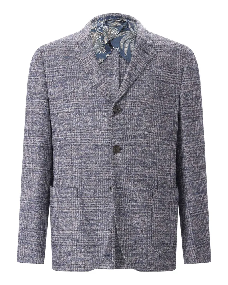 Etro Sakko aus Alpaka-Mix Blau